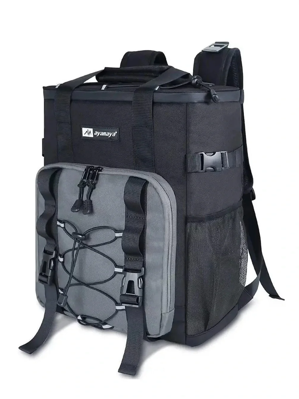 Ayamaya Black and Gray Men’s Tactical Backpack 24 can mule cooler